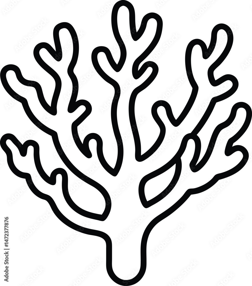 Obraz premium vector illustration of coral