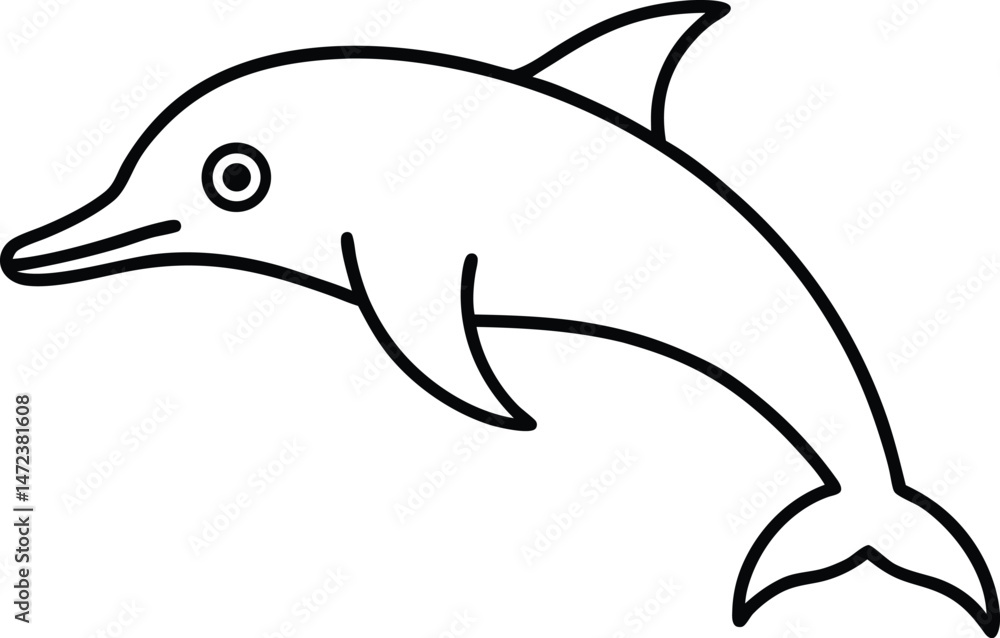 Fototapeta premium dolphin isolated on white background