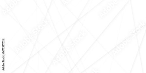 Abstract modern white and gray geometric lines vector background. Squares in bright light with soft shadows as pattern. with geometric line shapes Space design concept.