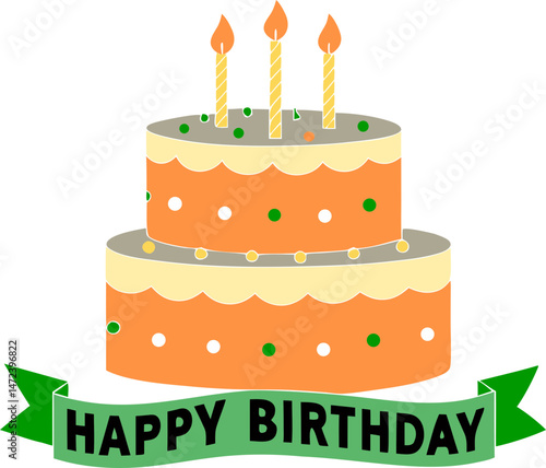 birthday cake with candles
