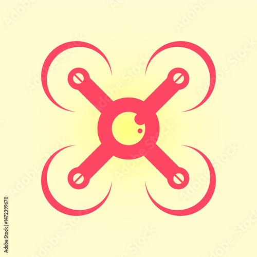 Drone trendy artwork wonderful abstract vector illustration colorful useful design
