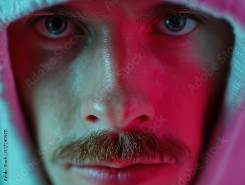 Close-up of a person with g...