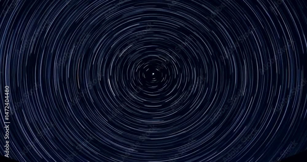 Rotating Star Trails Time Lapse in Dark Night Sky Astronomy Rotating Star Trails Time Lapse in Dark Night Sky Astronomy