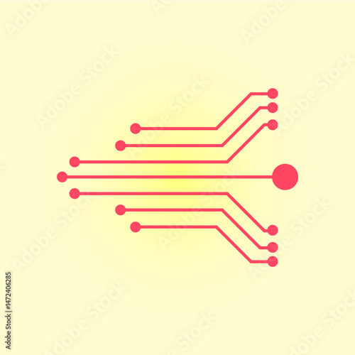 Circuit trendy artwork wonderful abstract vector illustration colorful useful design