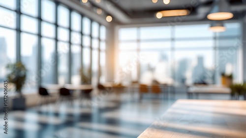 Wallpaper Mural Modern Office Interior with Beautiful Blurred Background Torontodigital.ca