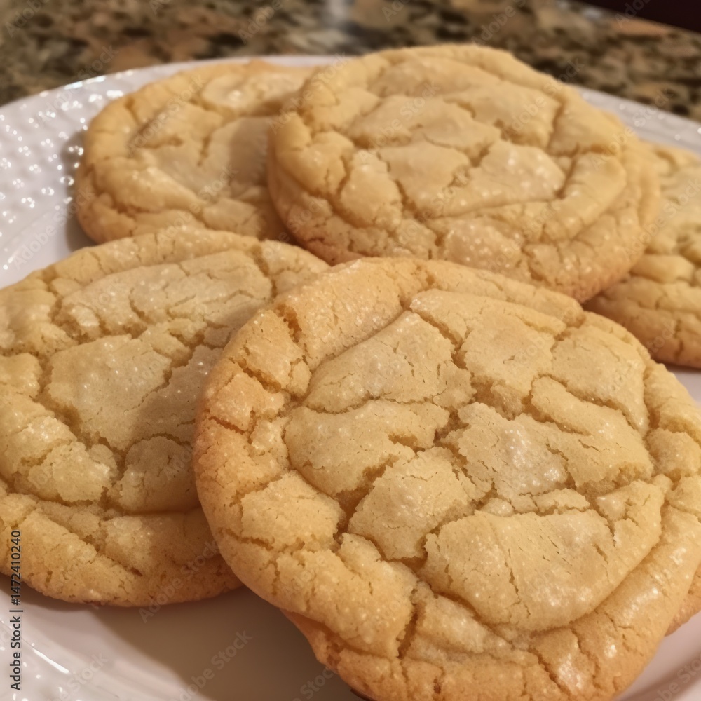 The cookies appear soft and chewy, with slightly crinkled edges The cookies appear soft and chewy, with slightly crinkled edges