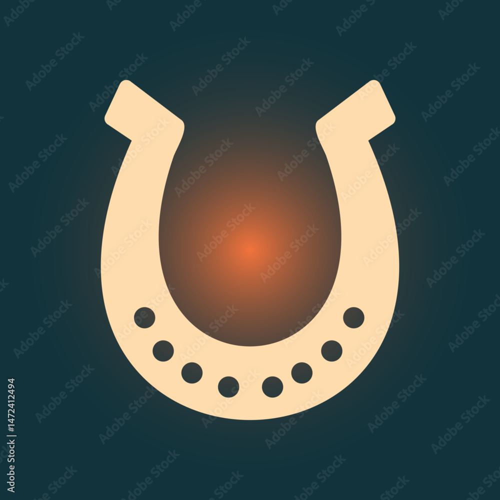 Horse Shoe trendy icon honest abstract vector illustration colorful artwork beautiful design Horse Shoe trendy icon honest abstract vector illustration colorful artwork beautiful design