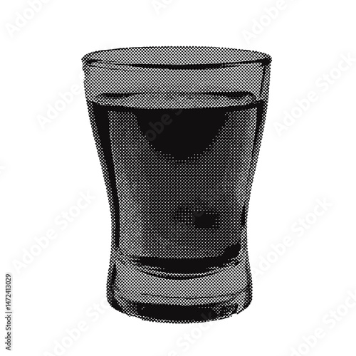 wild west shot of whisky. western vintage halftone grunge vector design element