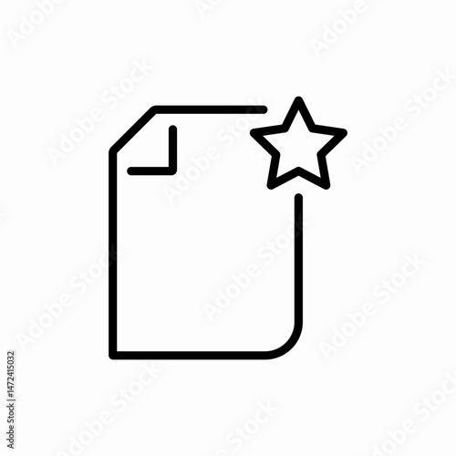 Document favorite star file bookmark icon vector sign