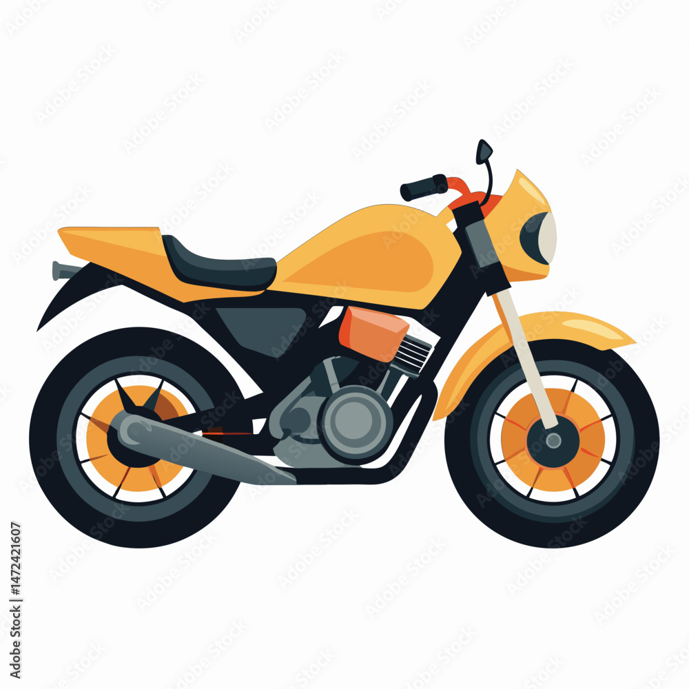 motor cycle vector image on white background motor cycle vector image on white background