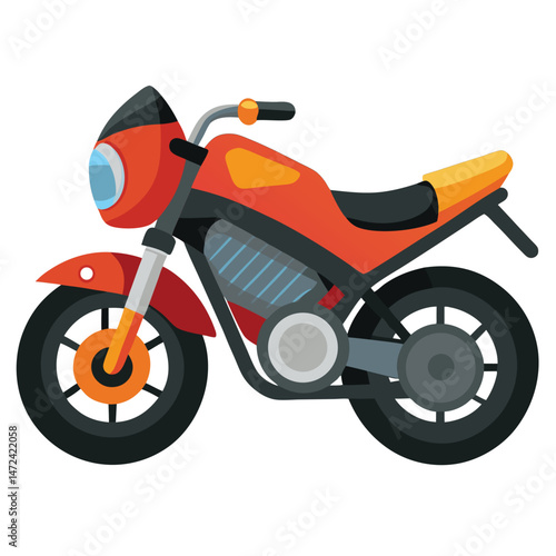 motor cycle vector image on white background