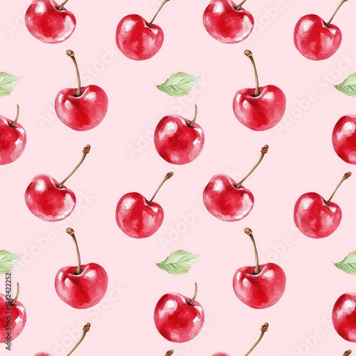 seamless pattern with cherries
