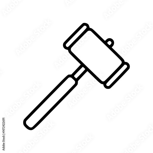 Line Icon - Auction Hammer