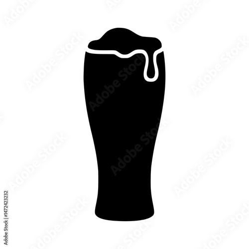 Beer Mug Icon - Black Silhouette