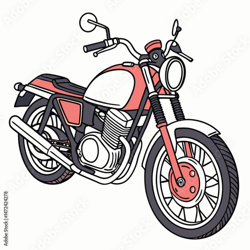 motor cycle vector image on white background