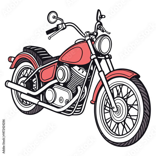 motor cycle vector image on white background