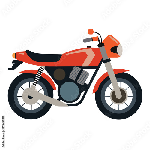 motor cycle vector image on white background