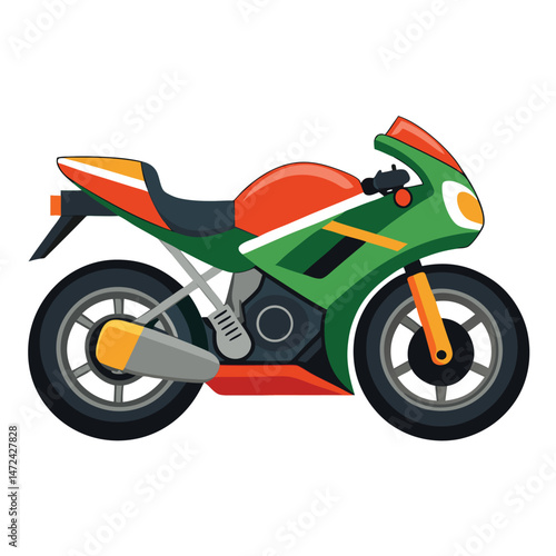 motor cycle vector image on white background