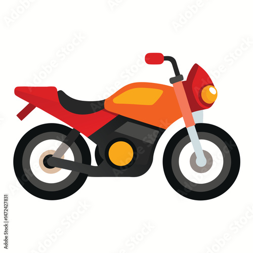 motor cycle vector image on white background