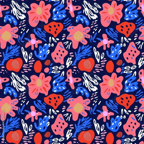 Wallpaper Mural seamless floral pattern Torontodigital.ca
