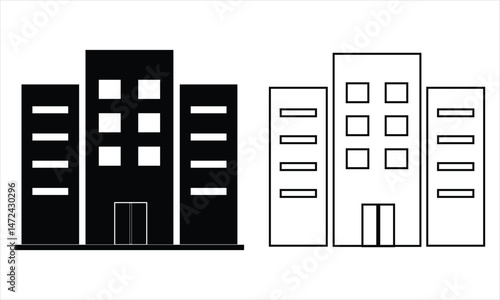 Modern  building icons 