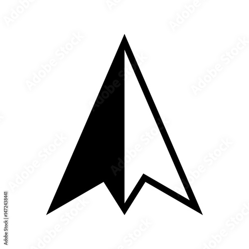 Architectural north arrow and compass outline vector