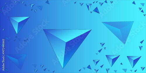 Abstract geometric shape background vector design in blue tones in eps 10