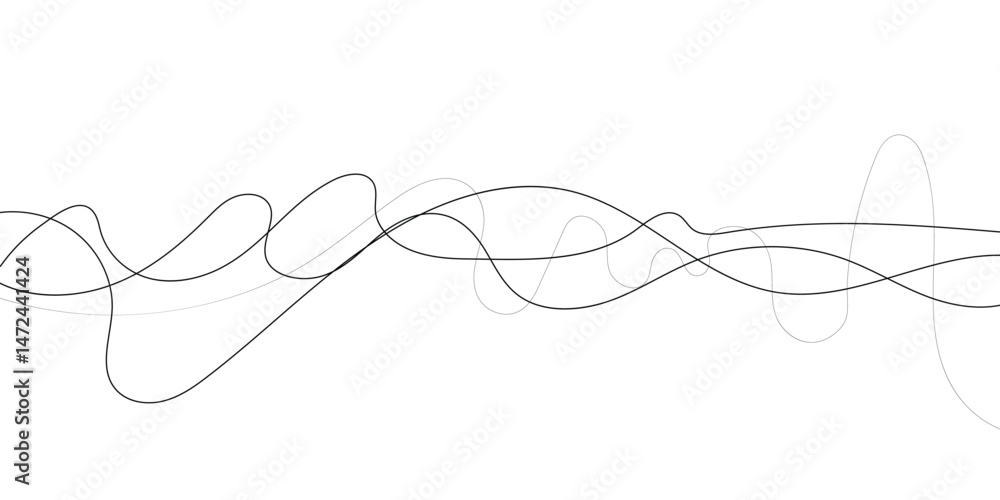 Technology abstract lines on white background. Undulate Grey Wave Swirl, frequency sound wave, twisted curve lines with blend effect Technology abstract lines on white background. Undulate Grey Wave Swirl, frequency sound wave, twisted curve lines with blend effect