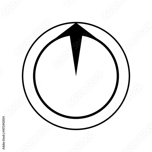 Architectural north arrow and compass outline vector