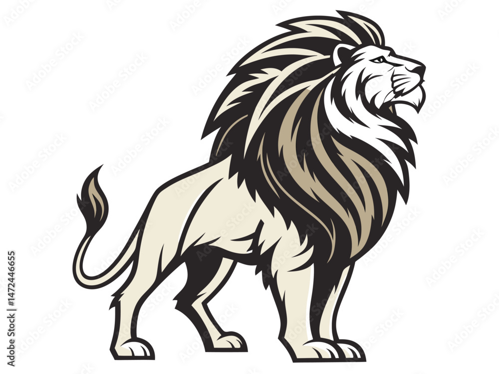 Fototapeta premium Majestic Eagle with Spread Wings – Bold Vector Emblem Illustration