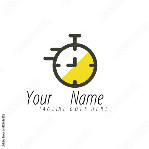 Fast Business Logo. Time Management  Speed & Efficiency