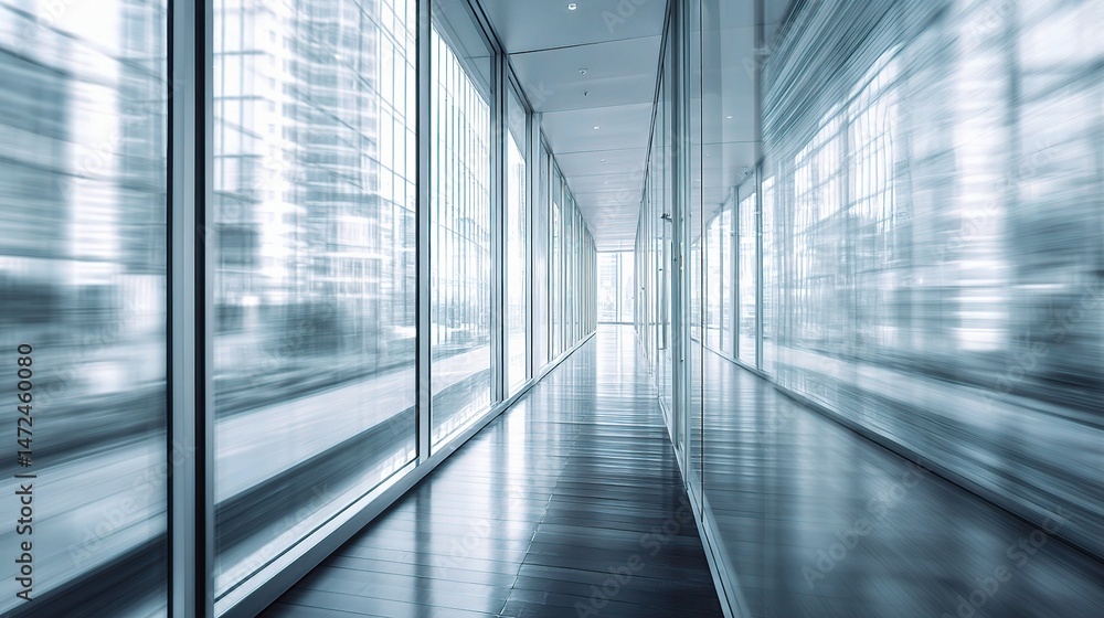 Abstract Blurred Modern Office Corridor in Contemporary Design Abstract Blurred Modern Office Corridor in Contemporary Design