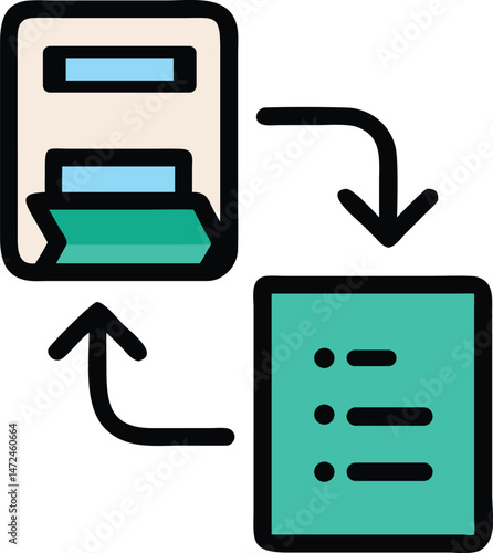 Backlog icon flat style vector
