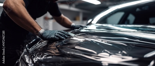 Professional Car Detailing: Applying Protective Film