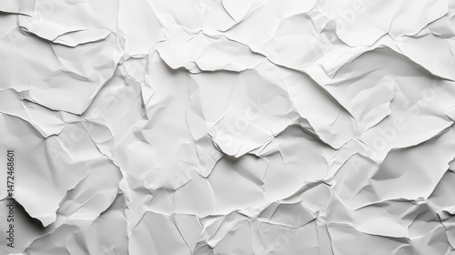 Wallpaper Mural Abstract Crumpled White Paper Texture Background Torontodigital.ca