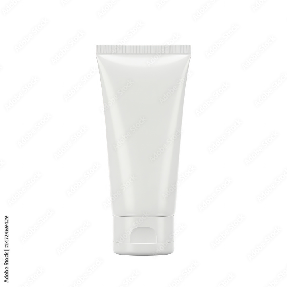White plastic tube isolated on transparent background. mockup for cosmetic product, cream, gel, lotion. use cases: beauty, care. White plastic tube isolated on transparent background. mockup for cosmetic product, cream, gel, lotion. use cases: beauty, care.
