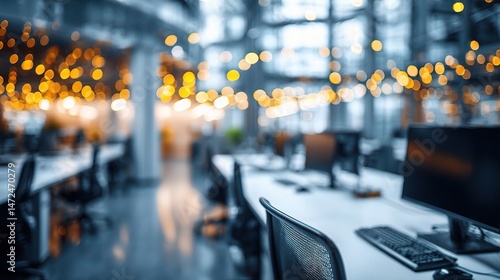 Abstract Office Background with Soft Lighting for Professional Use