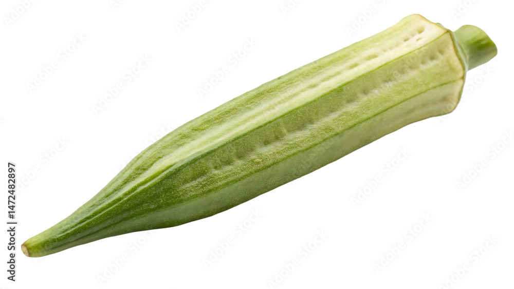 Lady finger (okra) isolated on a transparent background Lady finger (okra) isolated on a transparent background