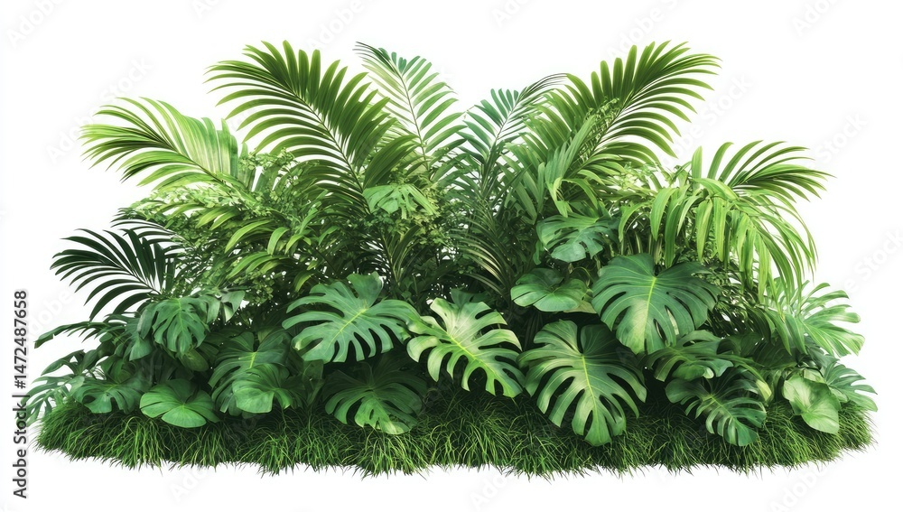 Obraz premium Lush tropical foliage cluster (3)