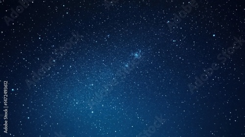 A mesmerizing night sky image, filled with countless twinkling stars against a deep blue backdrop.  Perfect for space, astronomy, or cosmic-themed projects. : Generative AI