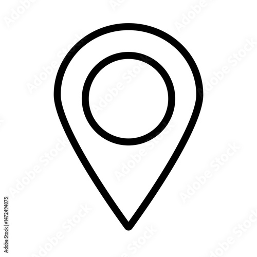 Location pin icon flat design. Map pin place marker. Location marker simple icon. Map marker pointer icon. Vector illustration 