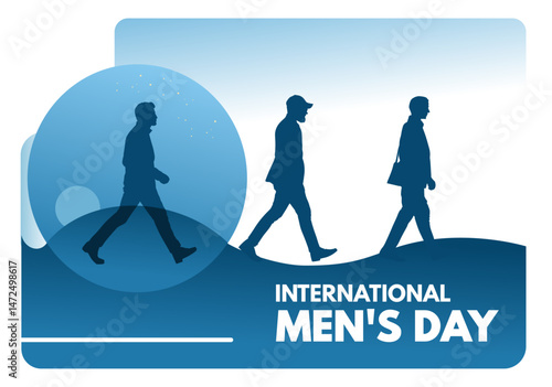 International Men's Day - banner, card vector illustration
