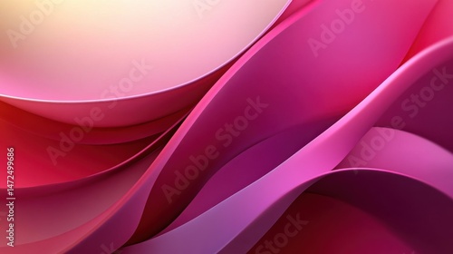 Abstract Wave Patterns with Soft Pink and Lavender Tones in Background