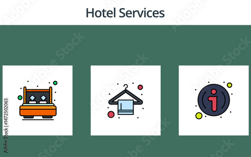 Hotel Service Icon, Hospitality Logo Symbol, Room Service Emblem, Bellhop Icon Design, Luxury Hotel Logo, Concierge Service Icon, Hotel Amenities Symbol, Modern Hospitality Logo, Travel and Stay Icon,