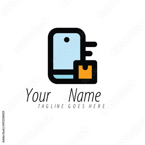 Mobile Shopping App Delivery Service Logo