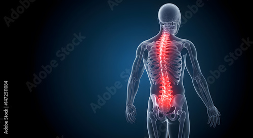 Wallpaper Mural Human Spine Pain Visualization: Anatomical Study Torontodigital.ca