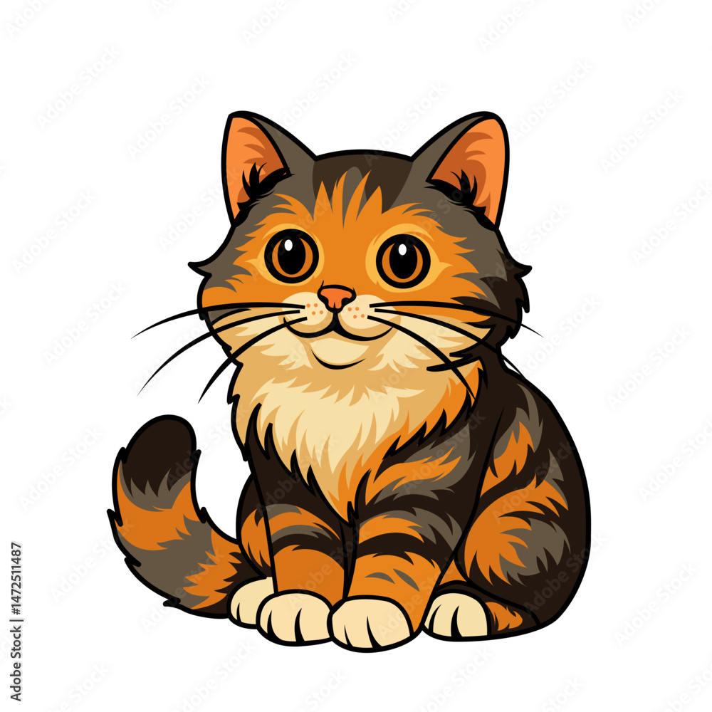 Obraz premium cute cat illustration, eps 10 vector file