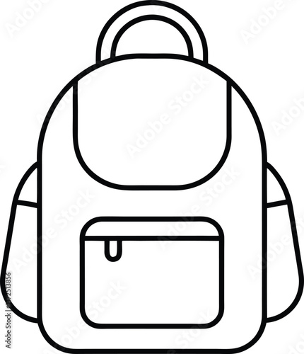 vector illustration of a backpack