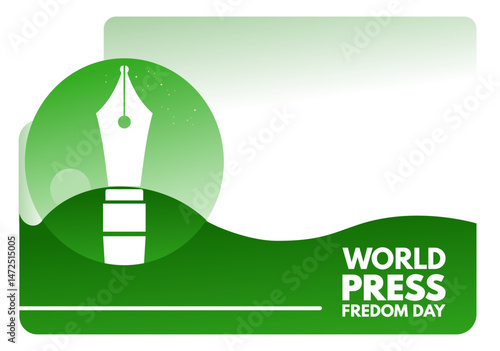 World Press Freedom Day - banner, card, background - vector illustration