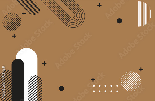 Abstract background with geometric shapes. Vector illustration in flat style. Design element for poster, card, banner, flyer.